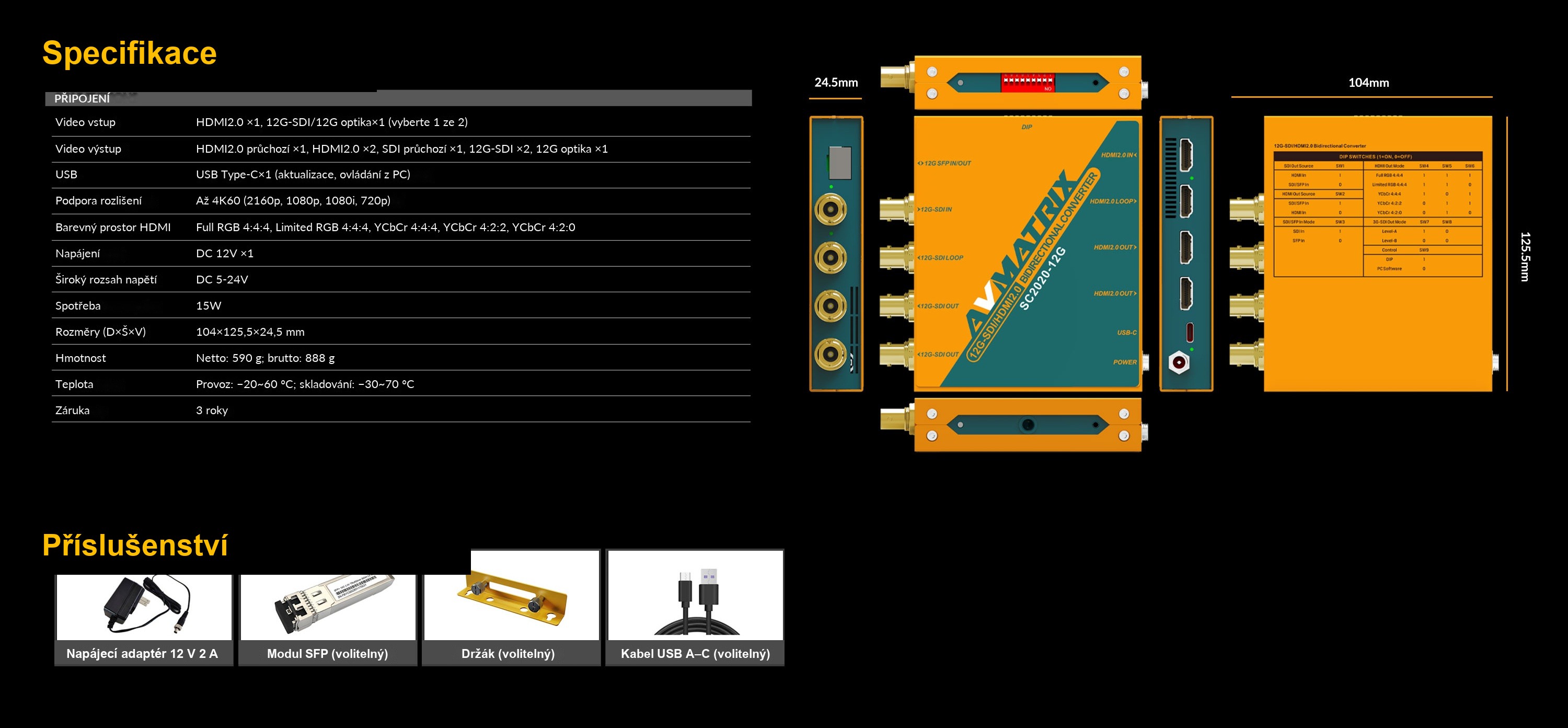 AVMATRIX SC2020-12G – infografika