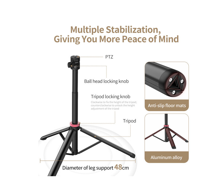 Ulanzi MT-79 Aluminium Led Light Tripod Portable Adjustable Light Stand (2m)