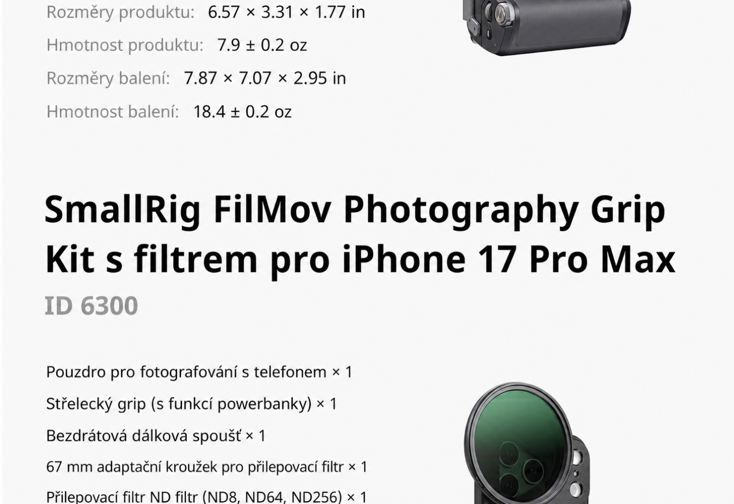 SmallRig FilMov Photography Grip Kit 5554 – česká část 13 z 15