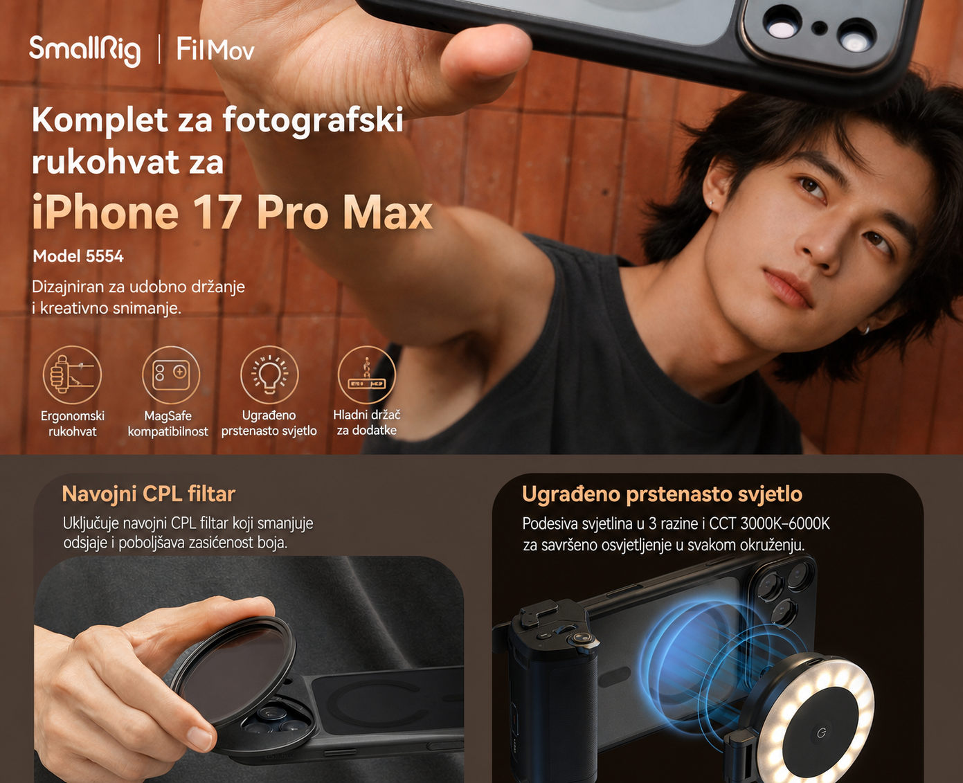 SmallRig FilMov Photography Grip Kit 5554 - hrvatski dio 9 od 15