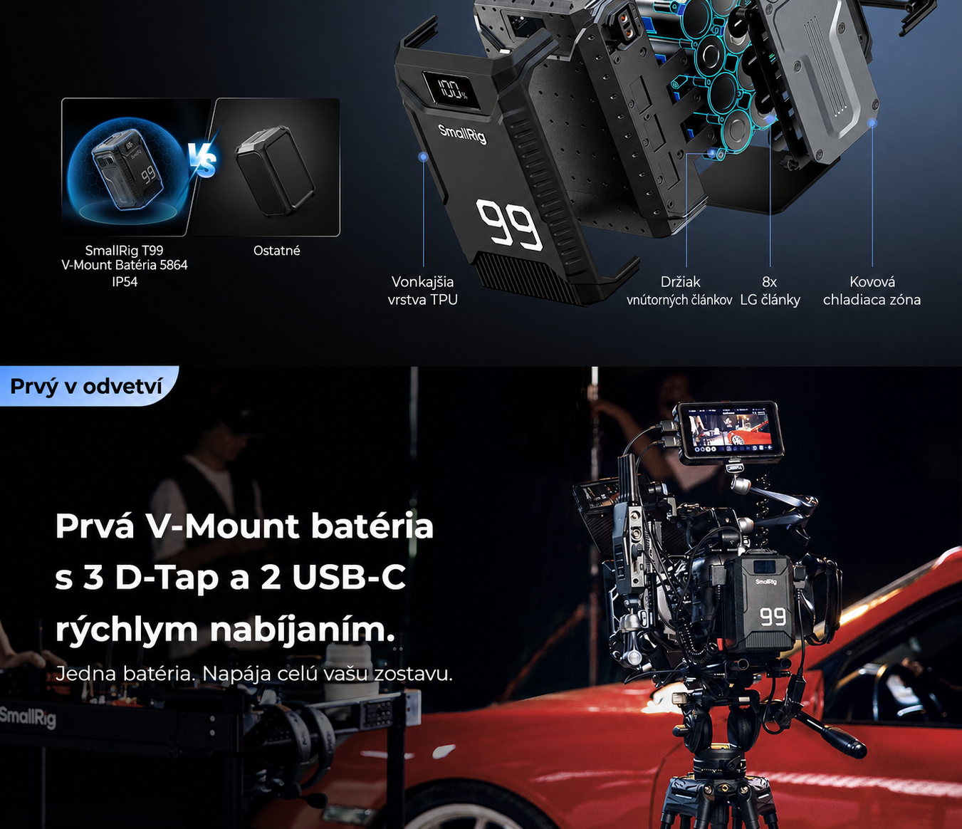 SmallRig T99 V-Mount Battery 5864 – slovenská časť 4 zo 14