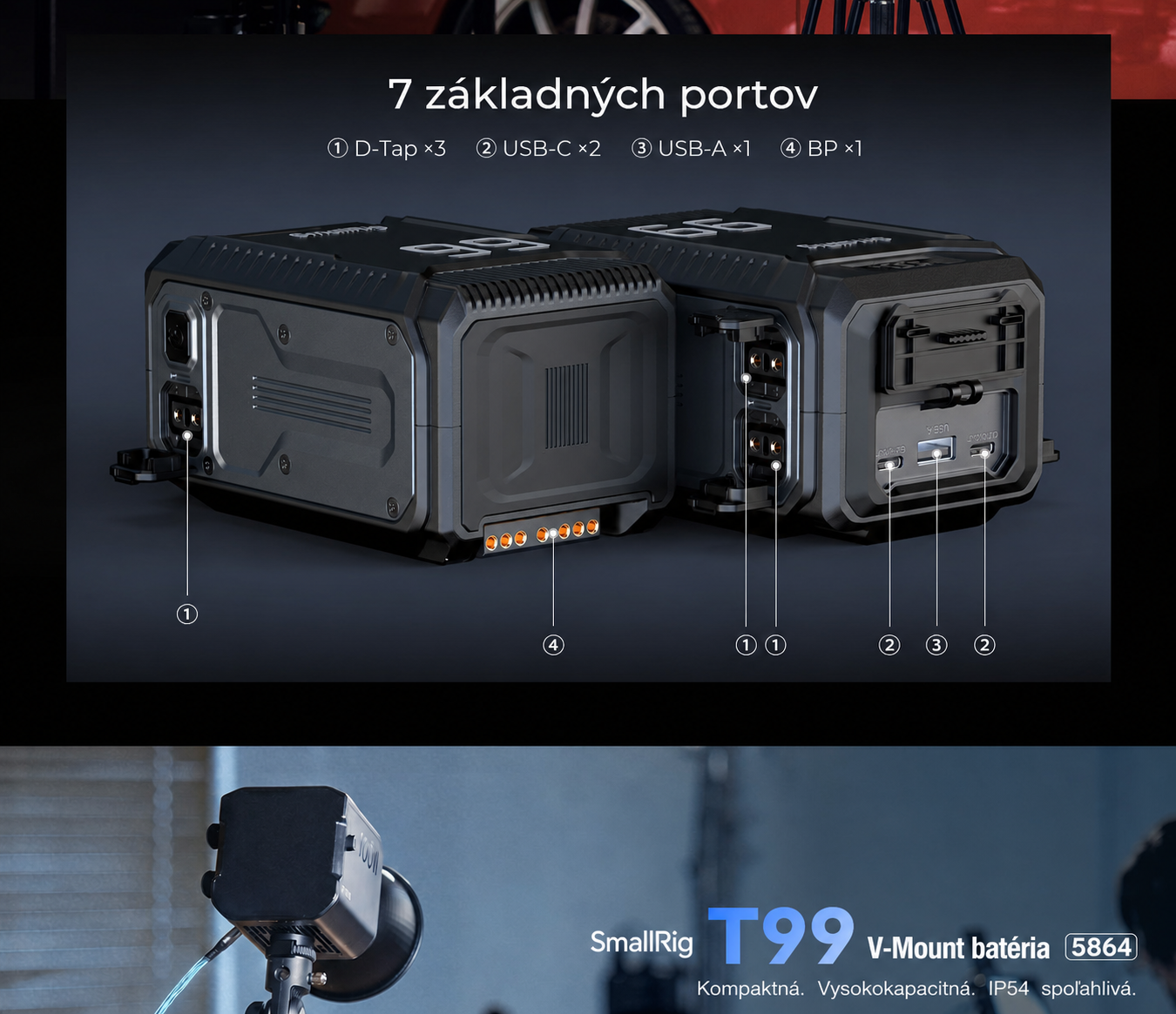 SmallRig T99 V-Mount Battery 5864 – slovenská časť 5 zo 14