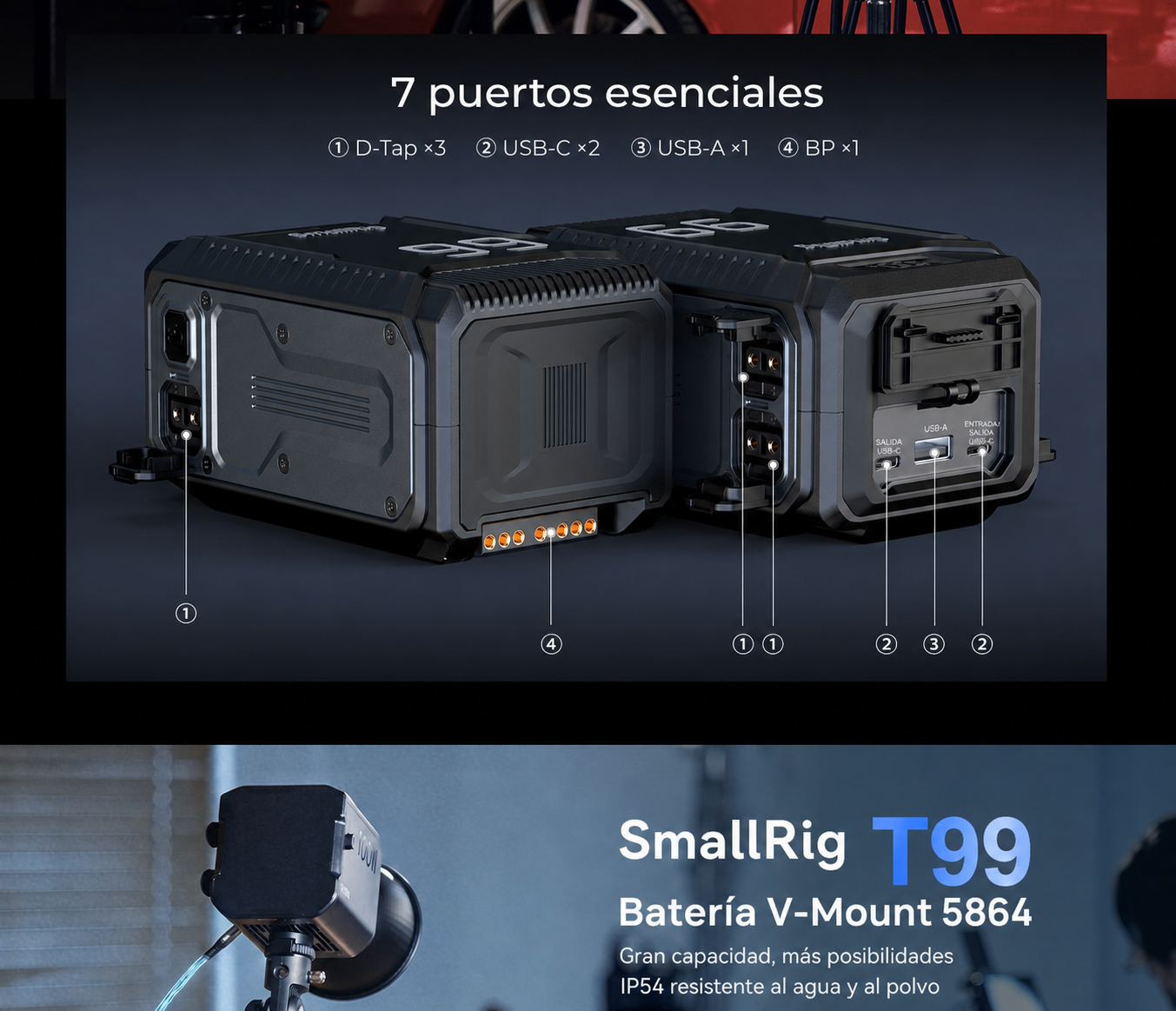 SmallRig T99 V-Mount Battery 5864 – parte en español 5 de 14