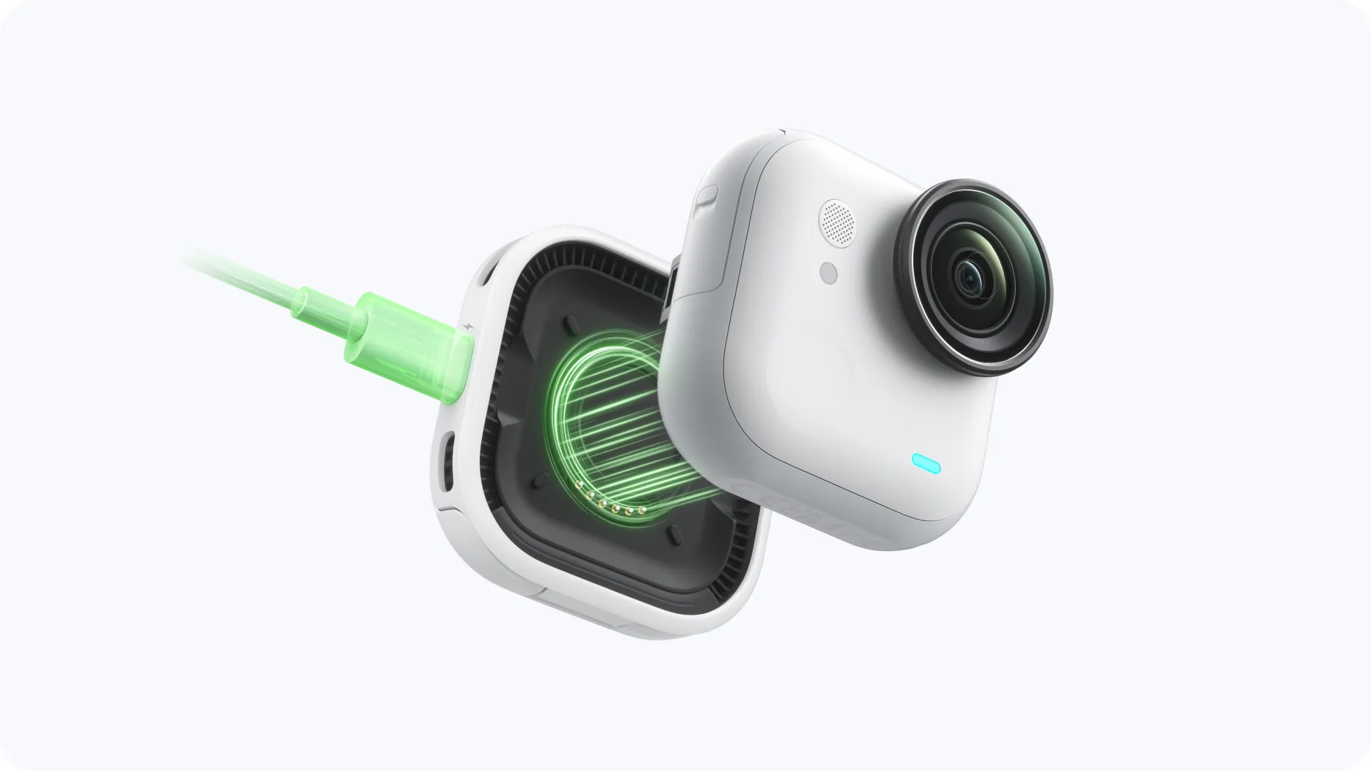 Detail upevnění kamery Insta360 GO Ultra do FOMO Flexi Mount