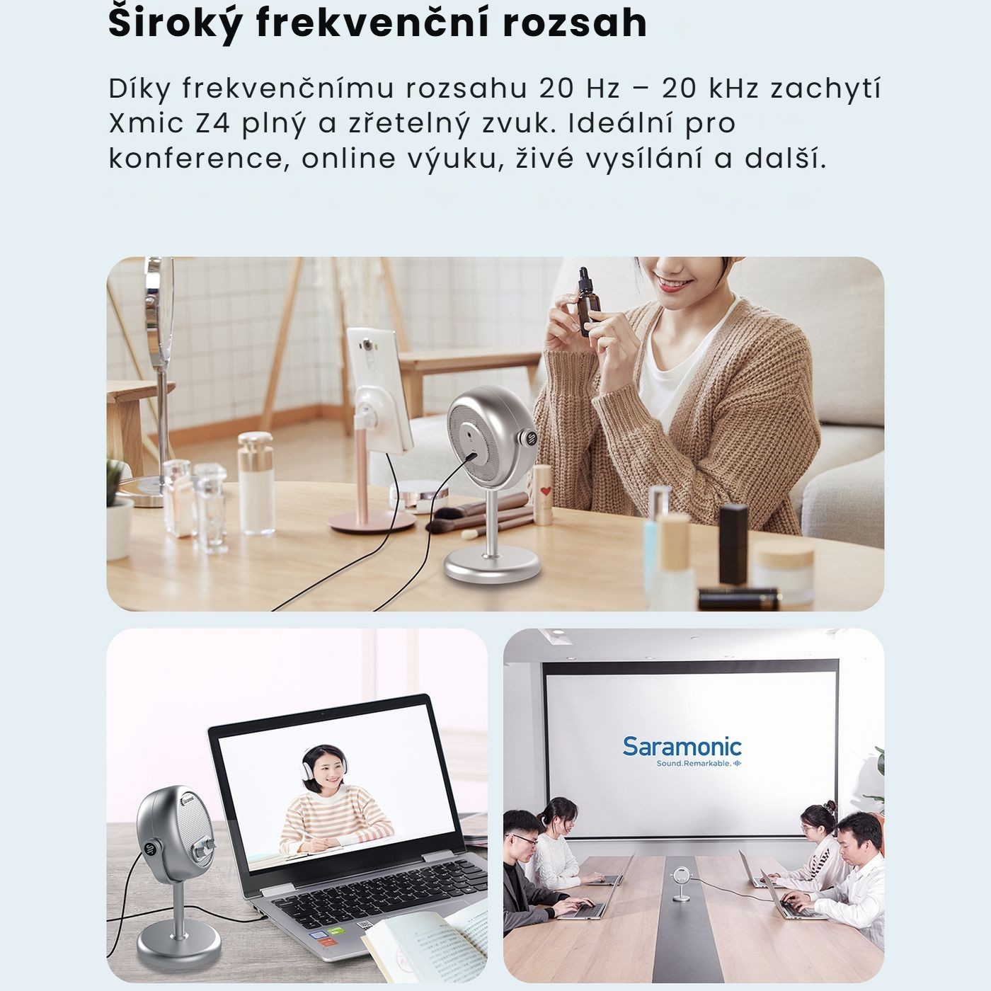 Saramonic Xmic Z4 – Čistý hlas i při tichém přednesu