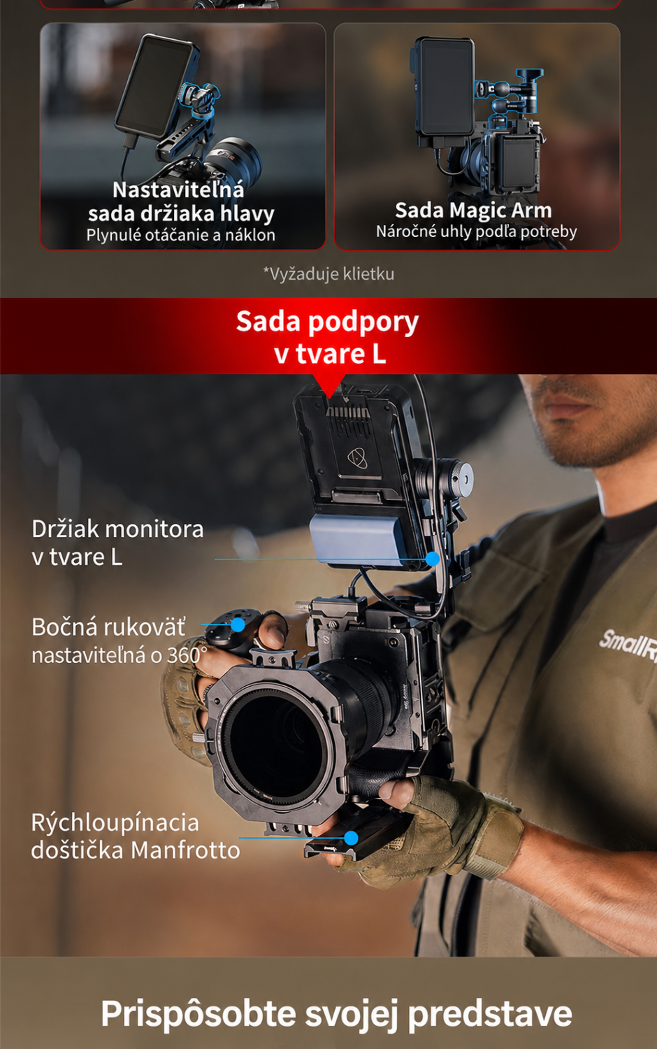SmallRig Support Kit for Vertical Shooting 6316 – slovenská infografika 2
