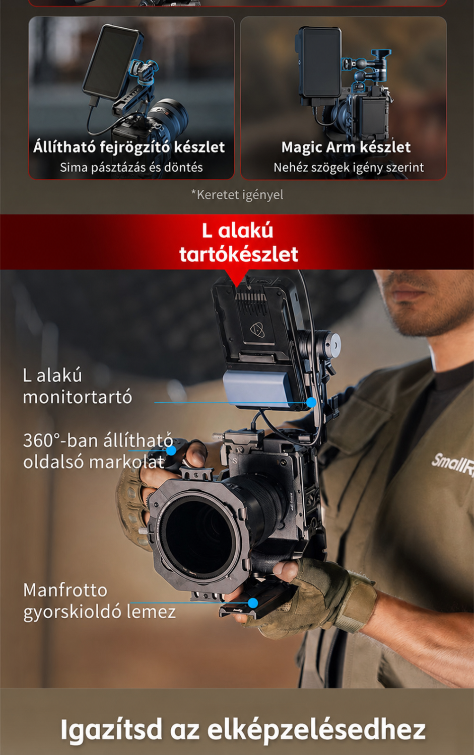 SmallRig Support Kit for Vertical Shooting 6316 – magyar infografika 2