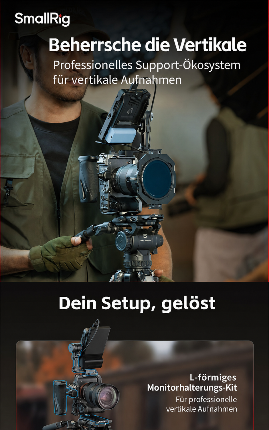 SmallRig Support Kit for Vertical Shooting 6316 – deutsche Infografik 1