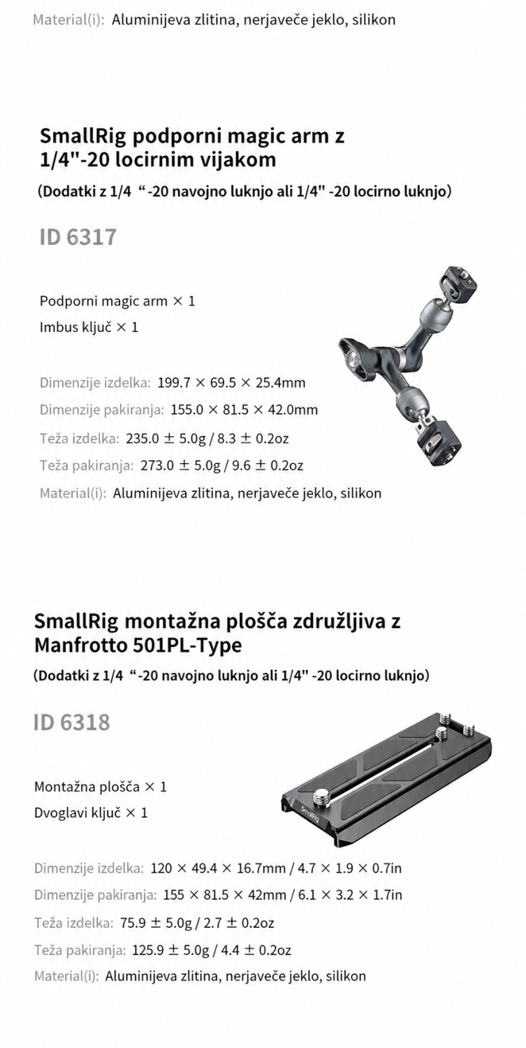 SmallRig Support Kit for Vertical Shooting 6316 – slovenska infografika 11