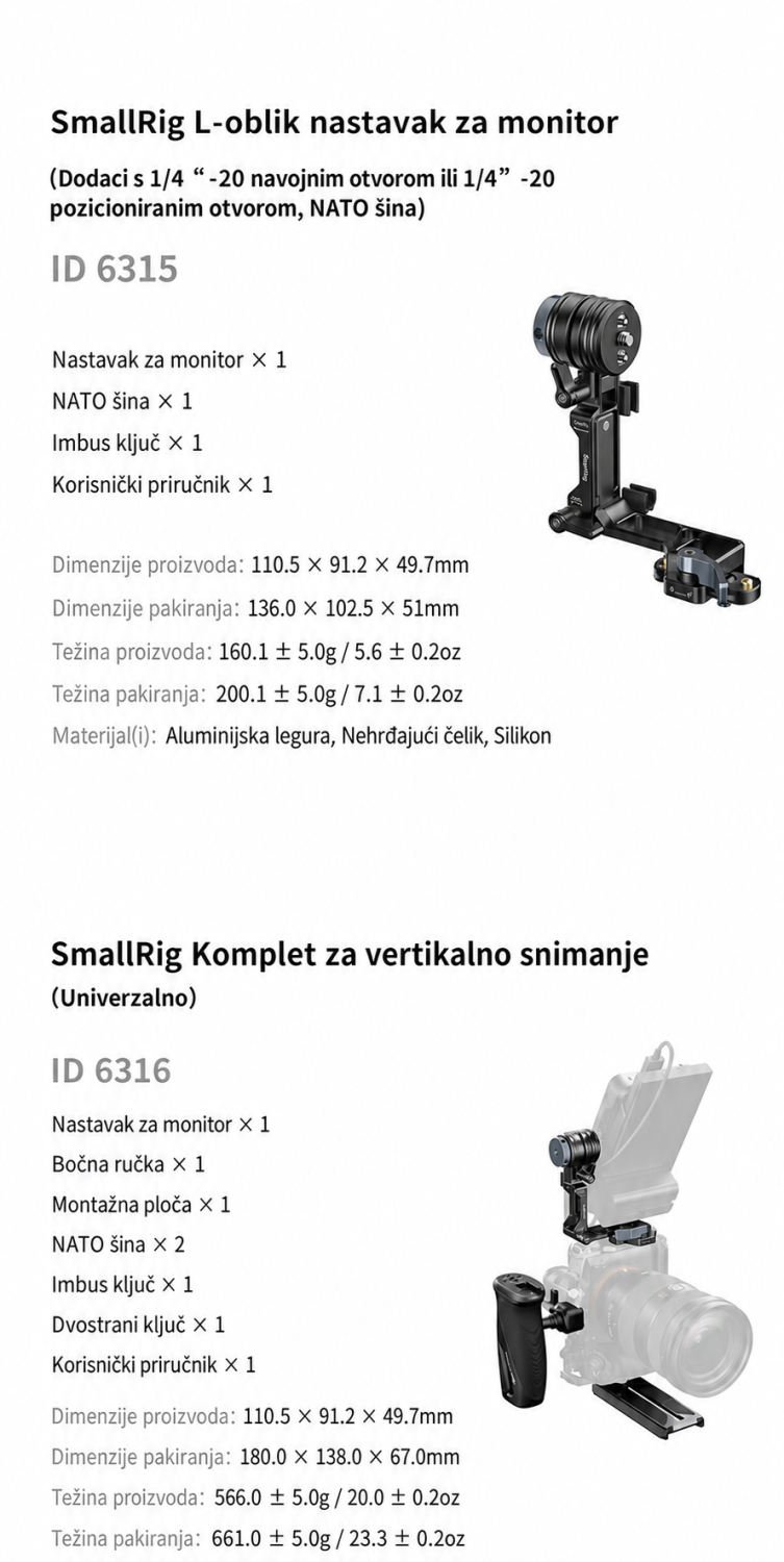 SmallRig Support Kit for Vertical Shooting 6316 – hrvatska infografika 10