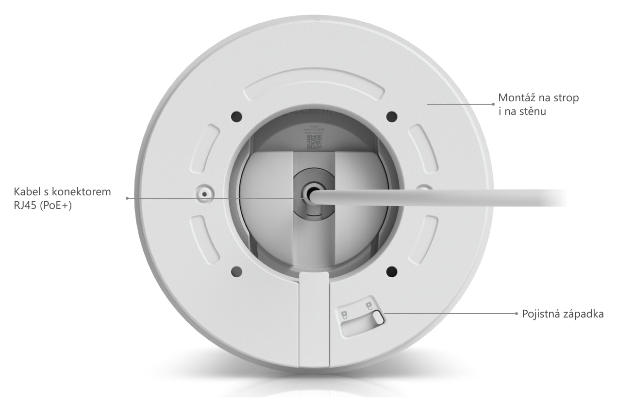 Ubiquiti UniFi Protect G6 Pro Turret, bílá – Popis kamery