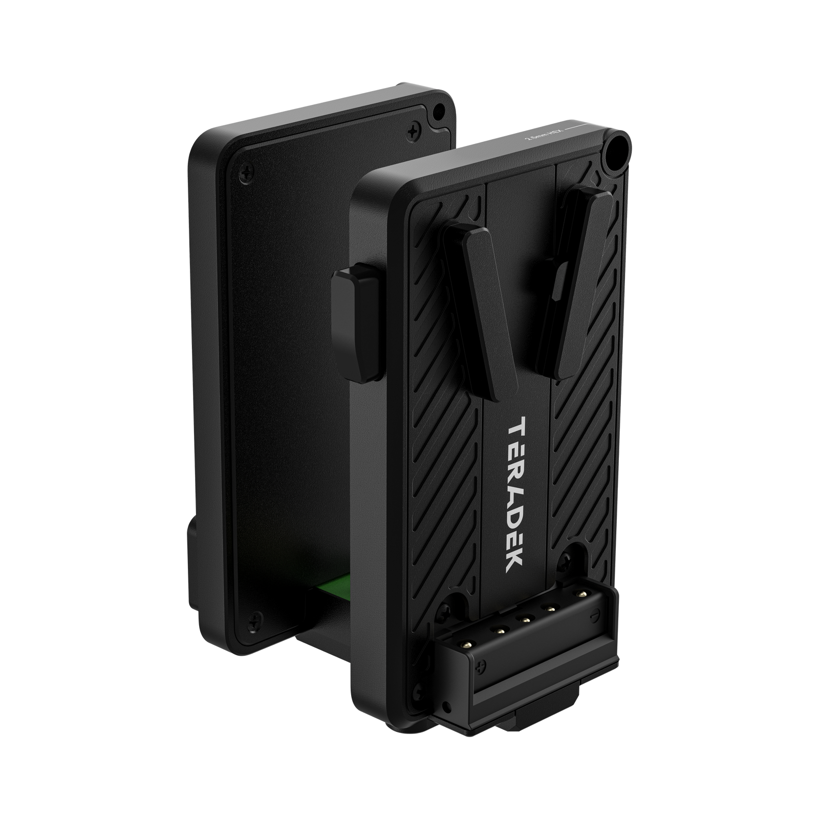Teradek Bolt 7 Battery Cradle TX V-Mount, přední tříčtvrteční pohled