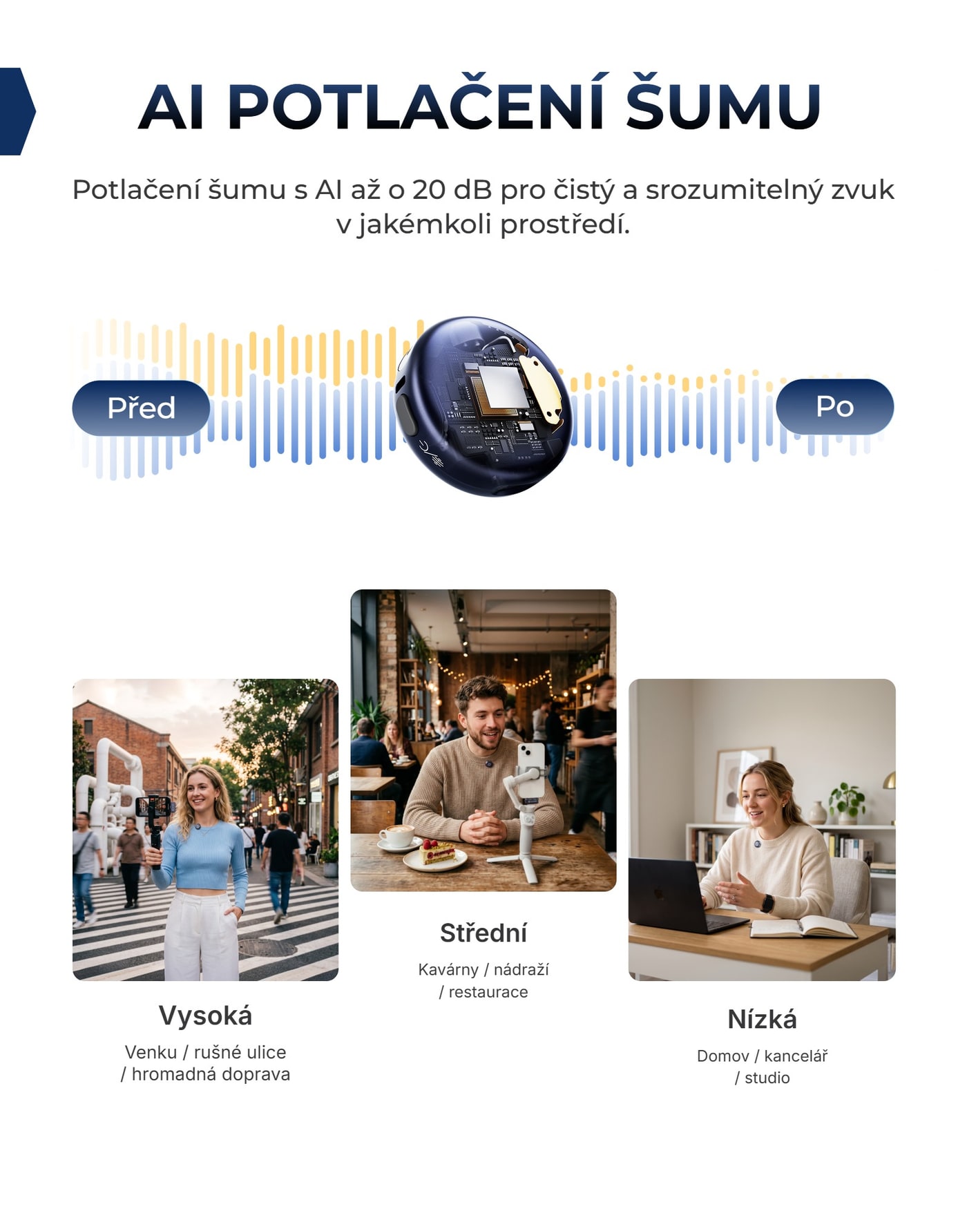 AI potlačení šumu