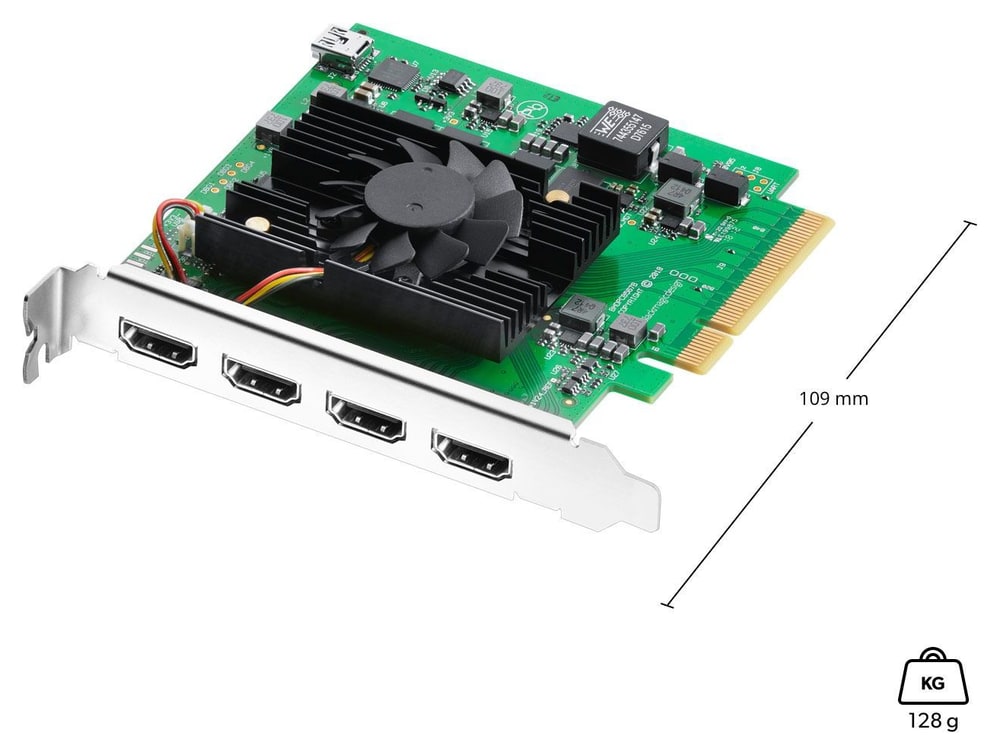 DeckLink Quad HDMI Recorder – Rozměry a instalace