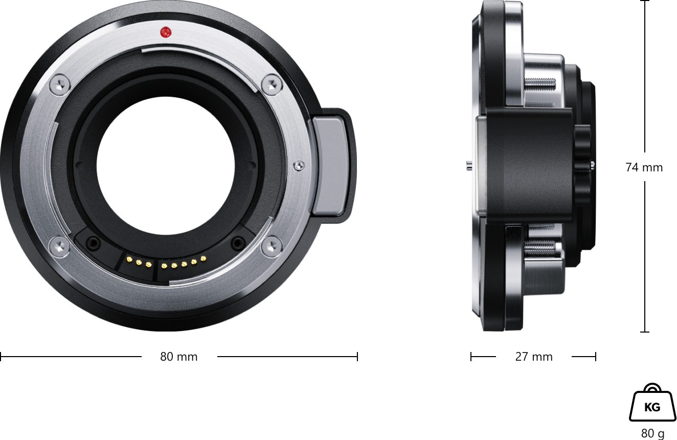 Blackmagic Design URSA Mini Pro EF Mount – Rozměry a hmotnost