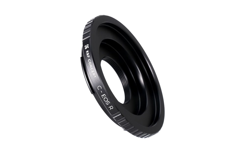 Objektivy C-mount na těle Canon RF
