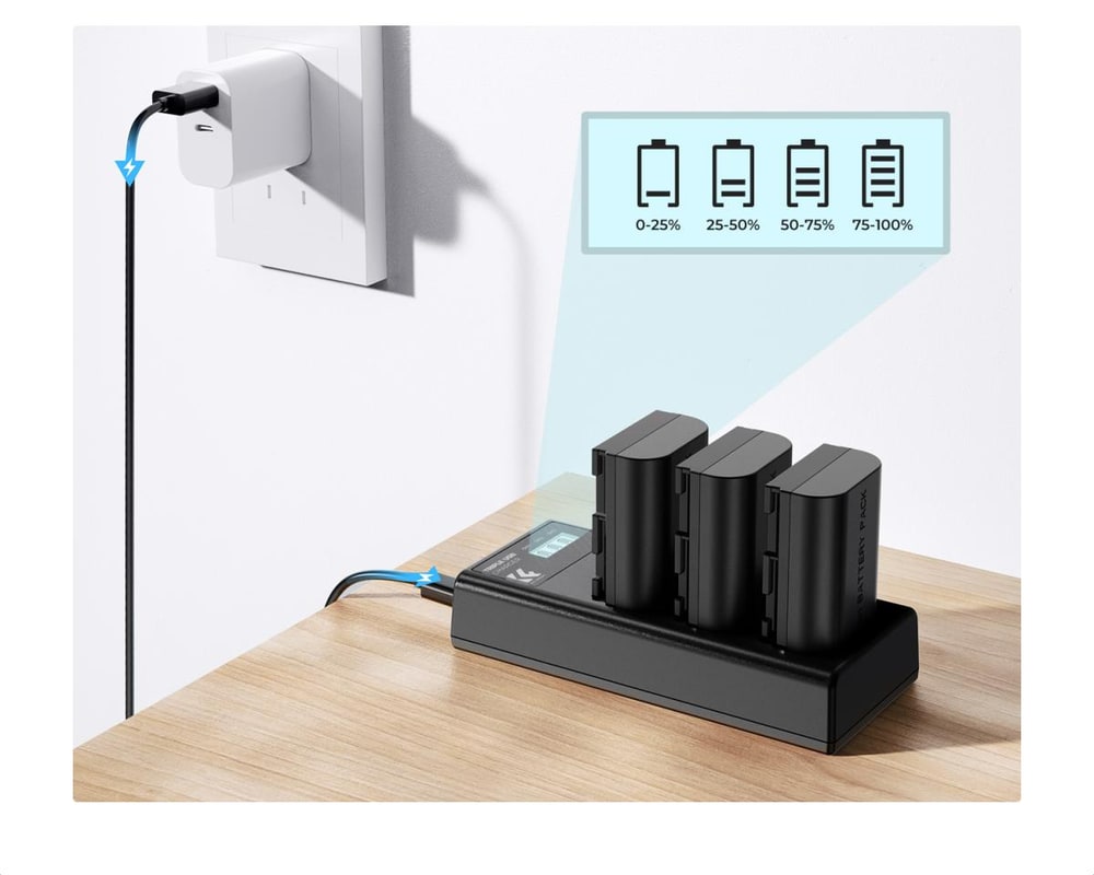 Tři baterie po 2250 mAh