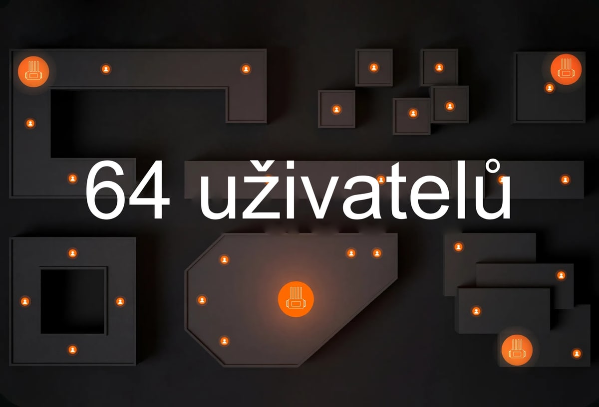 Až 64 uživatelů
