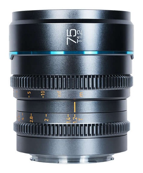 Sirui Nightwalker 75 mm T1,2 S35 manuální cine objektiv (Canon RF, kovově šedý)