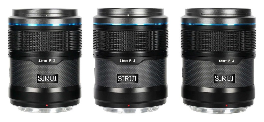 Sirui Sniper 23/33/56mm F1,2 APS-C AF sada 3 objektivů, Sony E, černá – Podobné rozměry a hmotnost