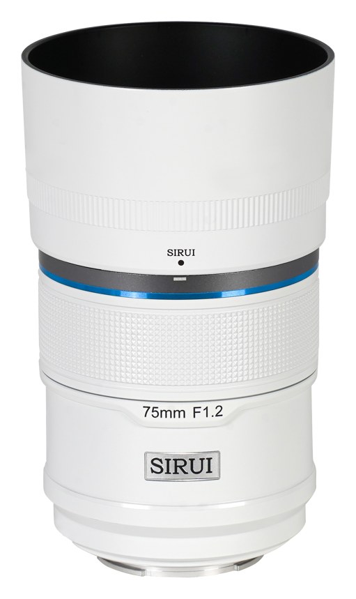 Sirui Sniper 75mm F1,2 APS-C AF objektiv, Sony E, bílý – Bílé provedení: keramický povrch