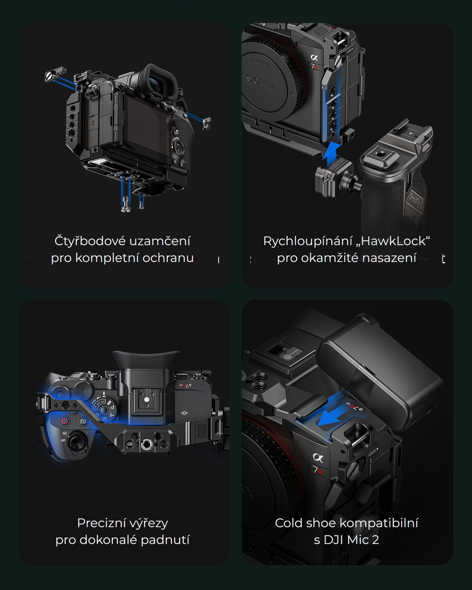 SmallRig klec Sony A7R VI – česká infografika 4