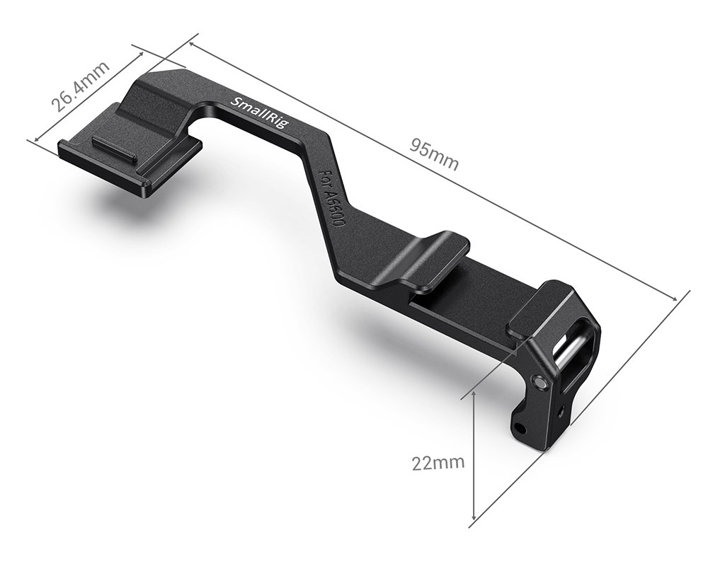 Right-Side Shoe Mount Relocation Plate for Sony a6600 Camera