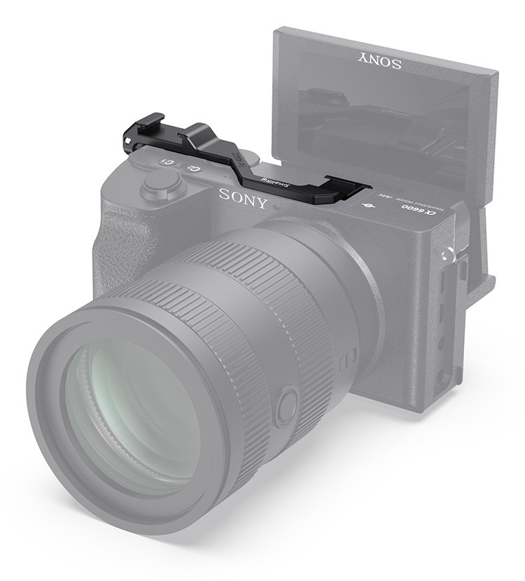 Right-Side Shoe Mount Relocation Plate for Sony a6600 Camera