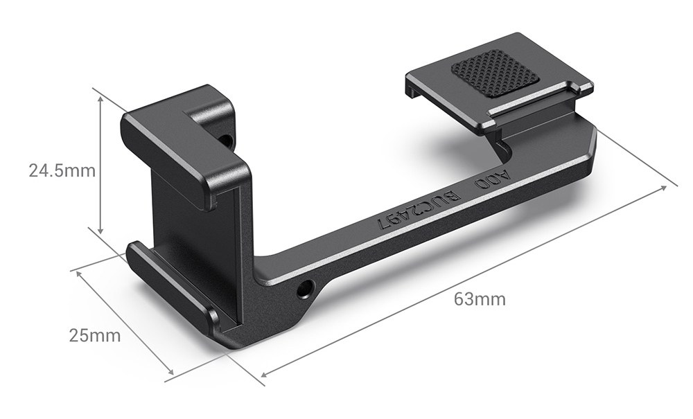 Left-Side Shoe Mount Relocation Plate for Sony a6600 Camera