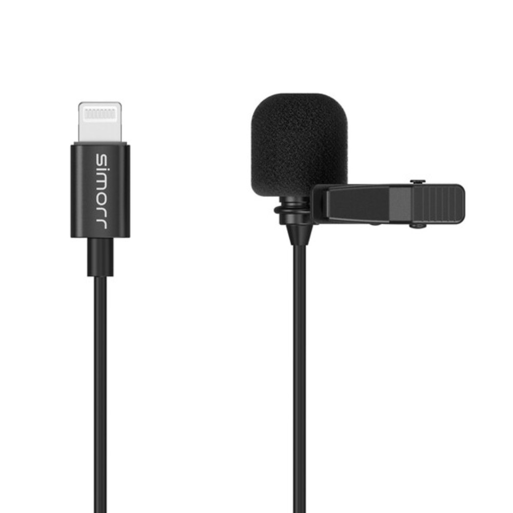 Simorr Wave L3 Lavalier mikrofon pro zařízení Lightning (černý)