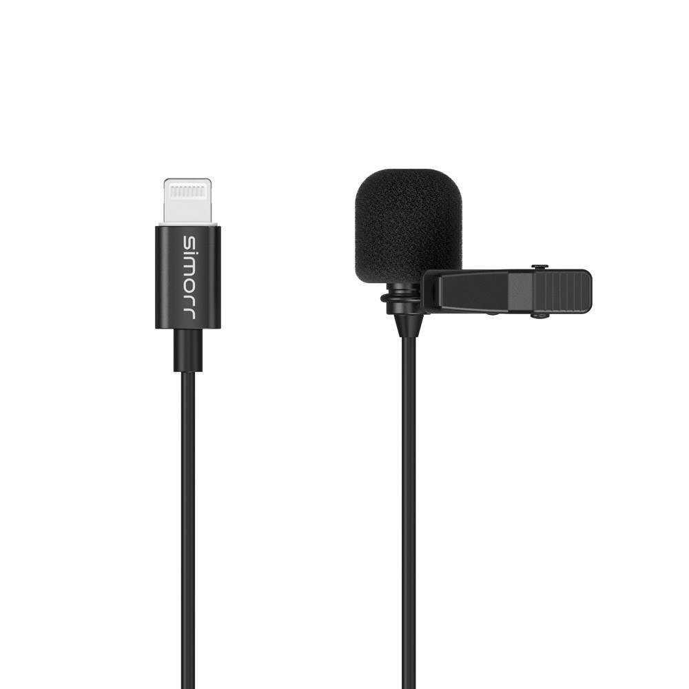 Simorr Wave L3 Lavalier mikrofon pro zařízení Lightning (černý)
