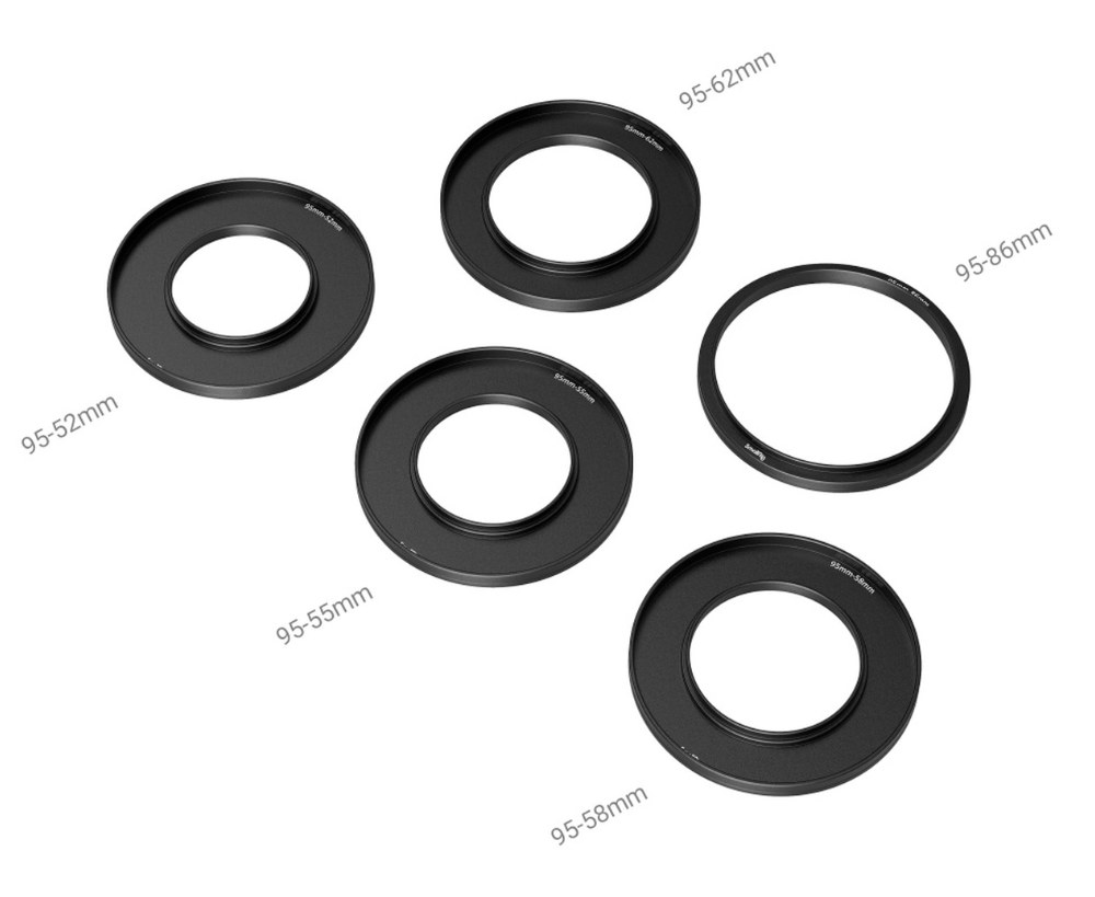 Matte Box Adapter Ring Kit for Mini Matte Box (52/55/58/62/86-95mm)