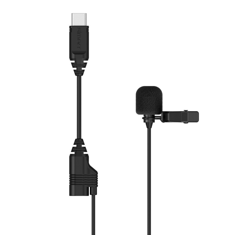 Simorr Wave L2 Lavalier mikrofon pro zařízení USB typu C (černý)