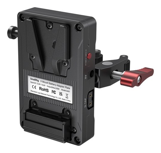 V Mount Battery Adapter Plate (Basic Version) with Crab-Shaped Clamp