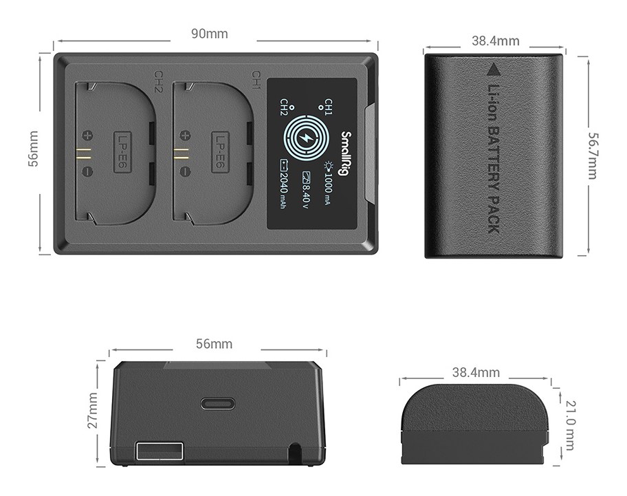 LP-E6NH Camera Battery and Charger Kit