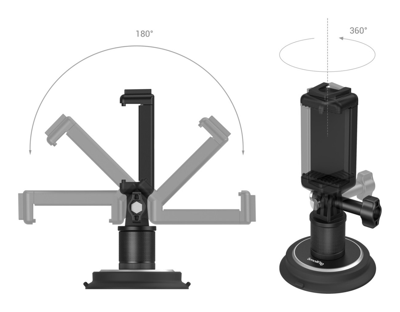 Suction Cup Mounting Support for Action Cameras