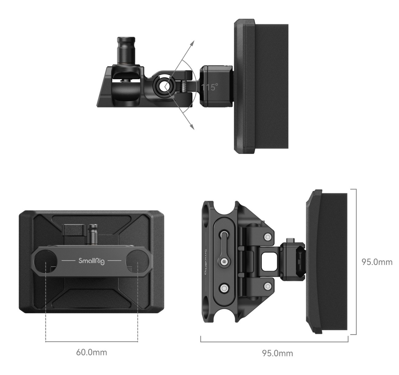 Multi-Adjustable Chest Pad Mount Plate with Rod Clamp