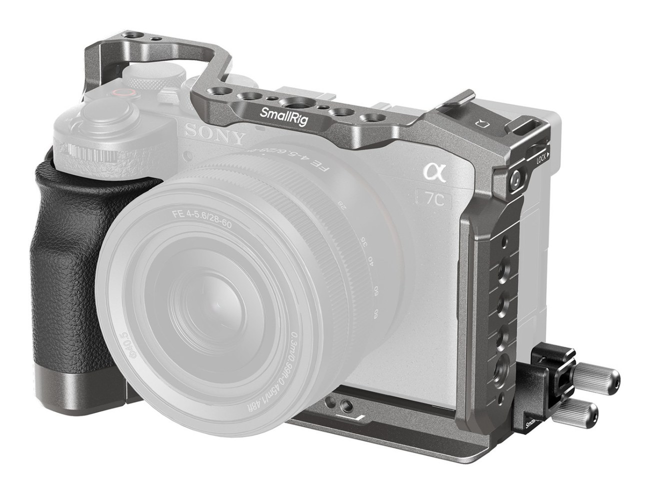 HawkLock” Quick Release Cage Kit with Silicone Handle for Sony Alpha 7C II / 7CR