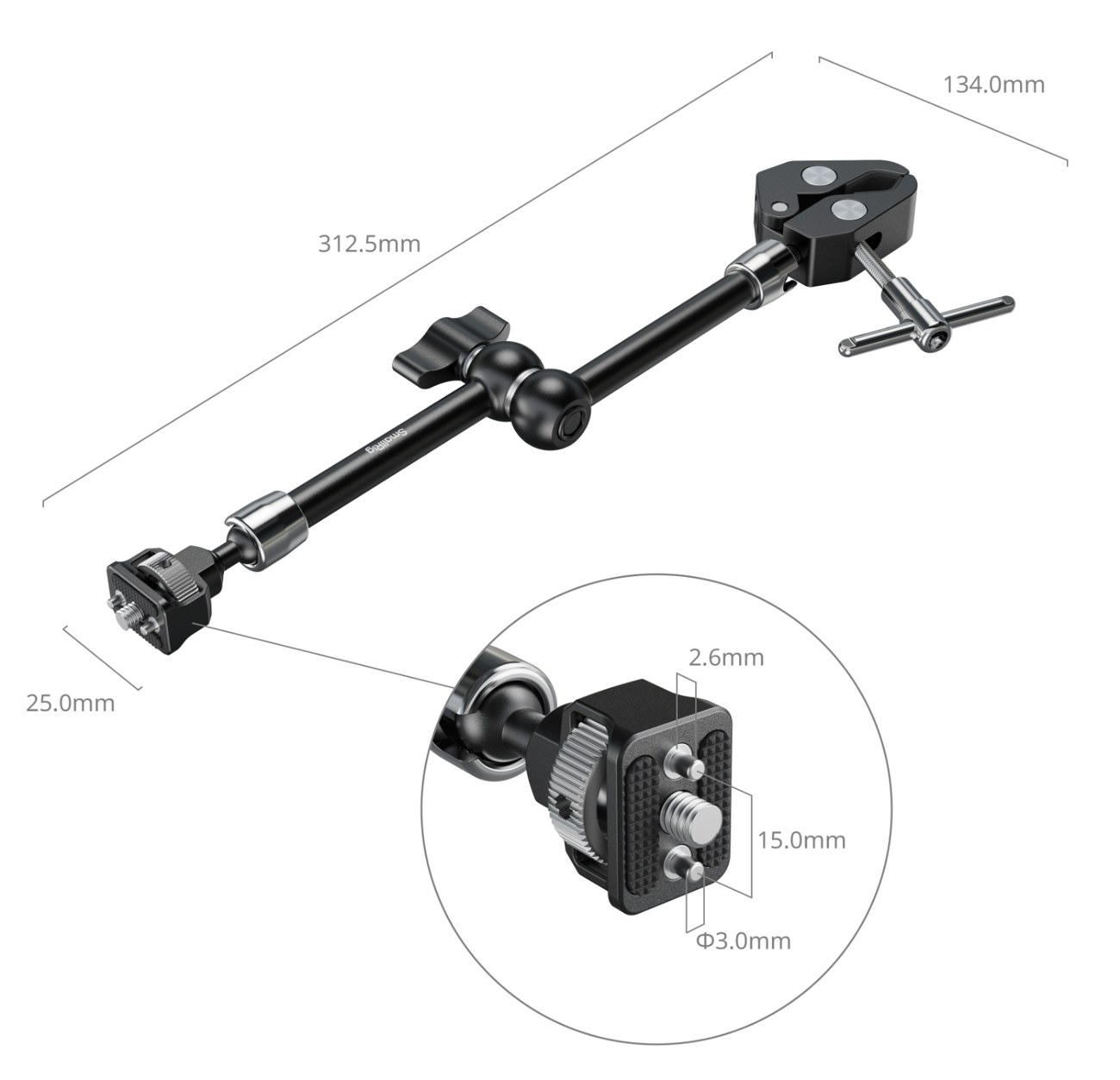Magic Arm with Crab-Shaped Clamp (11″)