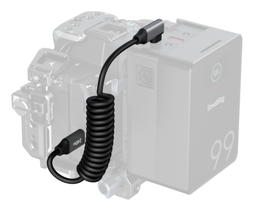 Coiled Data Cable for USB-C Adapter