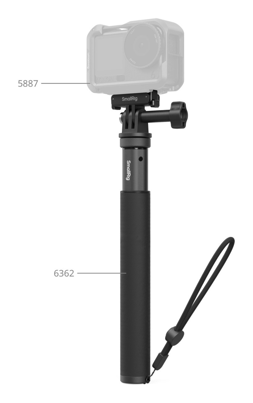 Selfie Stick Support for DJI Osmo Action 6 / Nano