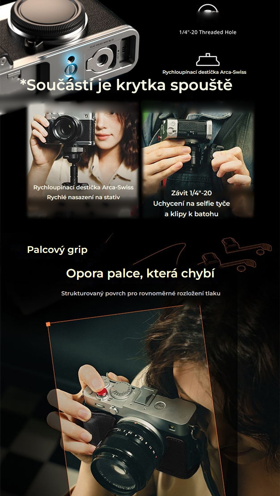 SmallRig sada příslušenství pro Fujifilm X-E5 – infografika 07