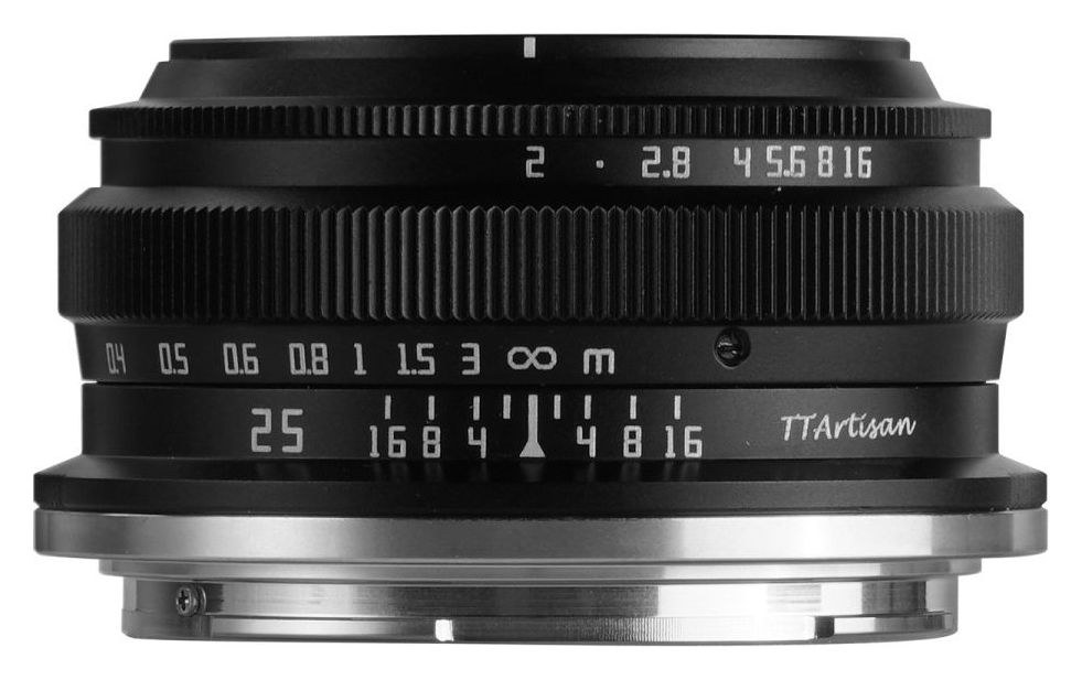 TTArtisan APS-C 25mm F2 – Clona F2 až F16 se 7 lamelami