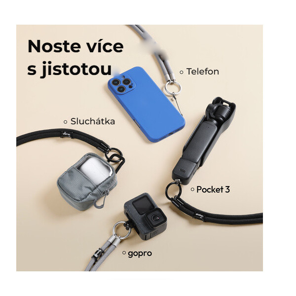 Ulanzi AS01 Action Lanyard – Telefon, sluchátka i kamery