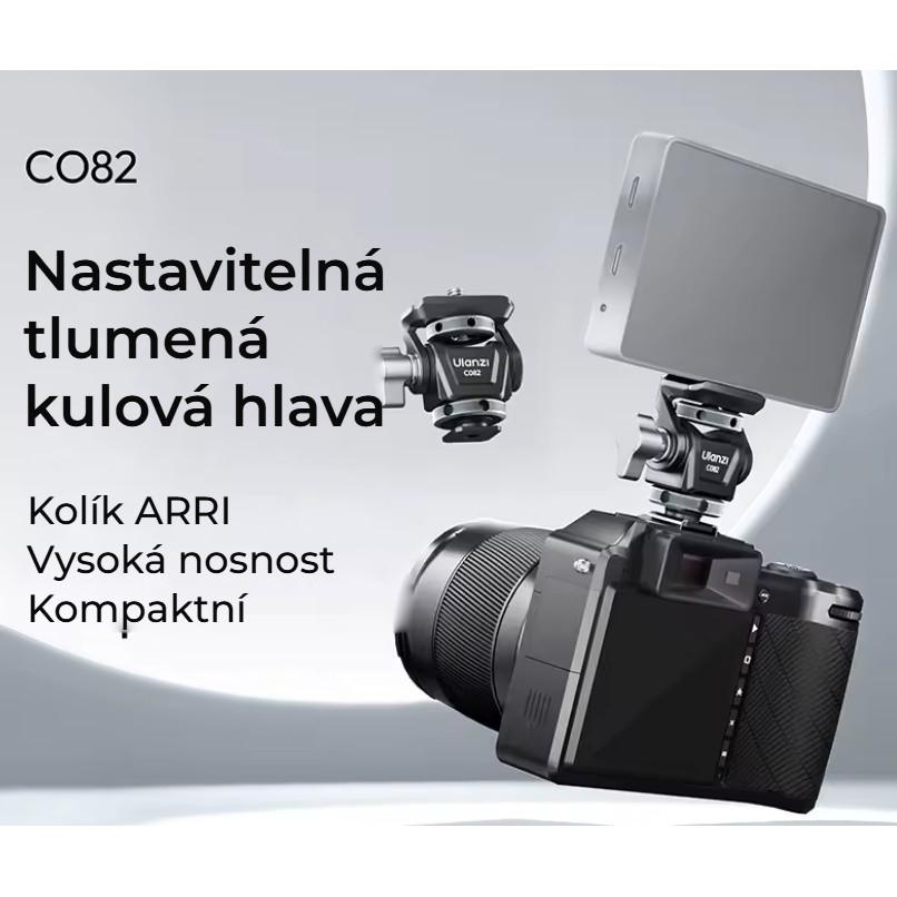 Ulanzi C082 kulová hlava – Kolík ARRI a nastavitelné tlumení