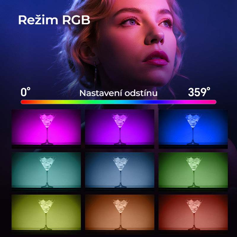 Ulanzi C01RGB 10W Pocket light – Režim RGB: plná barevná paleta