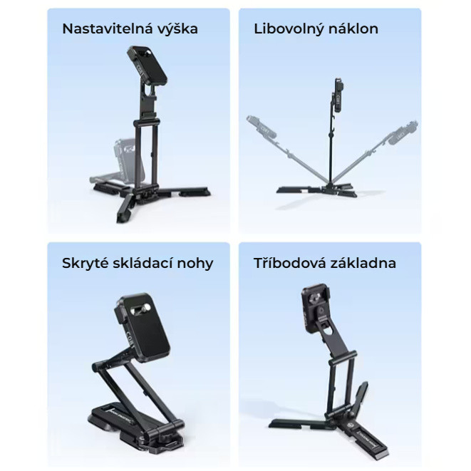 Ulanzi CO81 stojan pro fotoaparát – Výška, náklon a skládací nohy