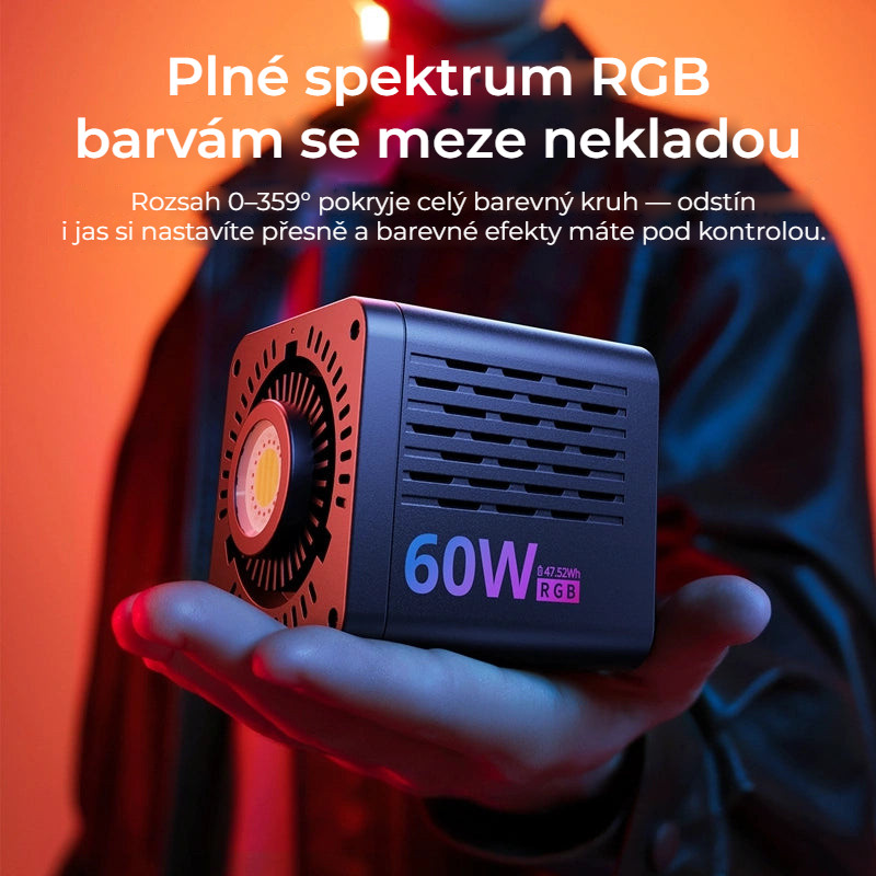 Ulanzi C60RGB COB LED světlo – Plné spektrum RGB