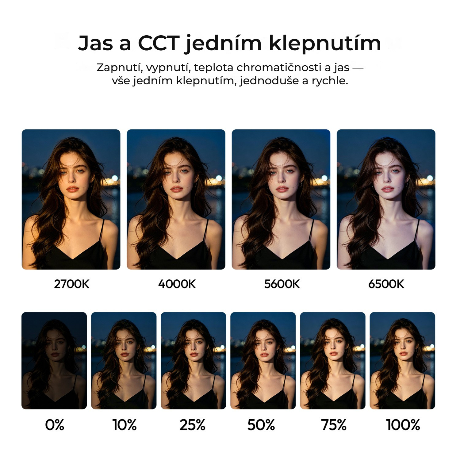 Ulanzi UA50 Air Tube Light – Jas a teplota jedním klepnutím