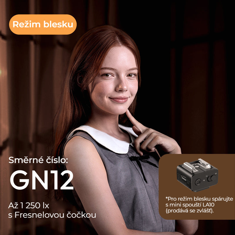 Ulanzi LC60 LightOn – Režim blesku pro fotografii